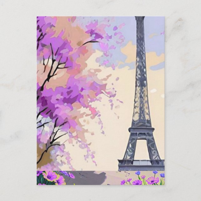 Paris Travel Print Wall Art Paris Wall Hanging Hom Holiday Postcard (Front)