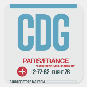 Paris - Travel Tag Square Stickers