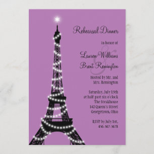 Paris Twinkles Rehearsal Dinner Invitation