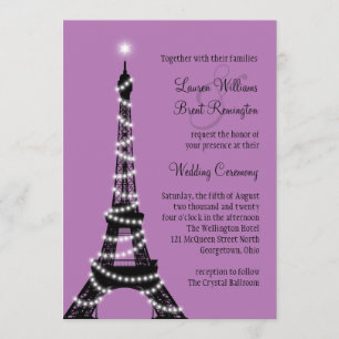 Paris Twinkles Wedding Invitation