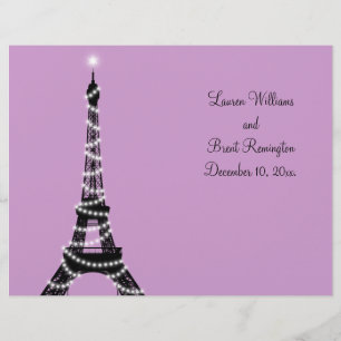 Paris Twinkles Wedding Program