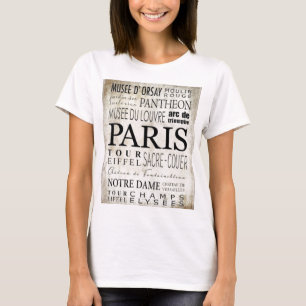 Paris Typography - Subway Style T-Shirt