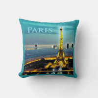 Paris Under a Turquoise Blue Twilight Sky