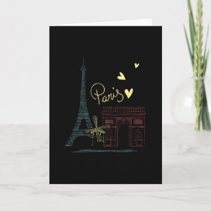 Paris Vacation France Holiday Eiffel Tower Love Pa Card