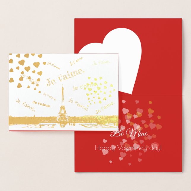 Paris Valentine's day Foil Card (Display)