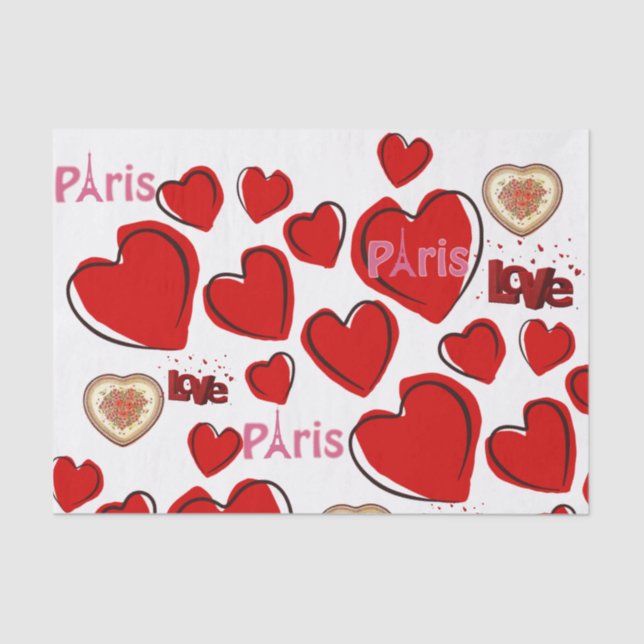 Paris, Valentine's Day Tissue Paper (Front)