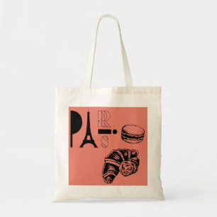 paris vibes tote bag (coral)