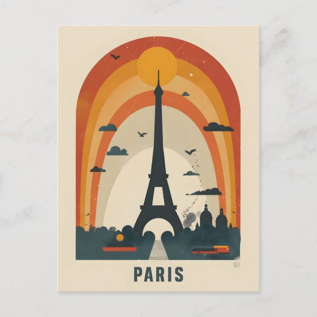 Paris Vintage Art Postcard (Front)