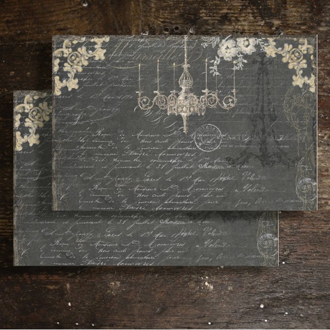 Paris Vintage Black Ephemera Script Decoupage Tissue Paper (Creator Uploaded)