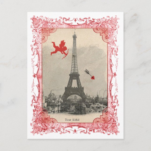 Paris Vintage Cupid Postcard (Front)