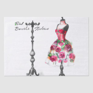Paris Vintage Dress Form Tissue Paper
