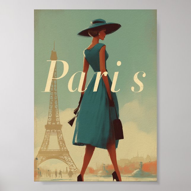 Paris vintage fashion poster (Front)