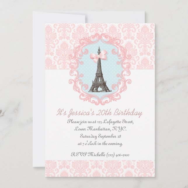Paris Vintage Invitation (Front)