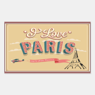 Paris Vintage Luggage Label