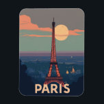 Paris Vintage Magnet Retro Eiffel Tower Travel<br><div class="desc">Bring a touch of Paris to your fridge or workspace with this vintage-style Eiffel Tower magnet. Inspired by classic travel posters, this retro design is perfect for fans of France, travel enthusiasts, and anyone who loves the romance of the City of Light. A charming souvenir or gift idea!</div>