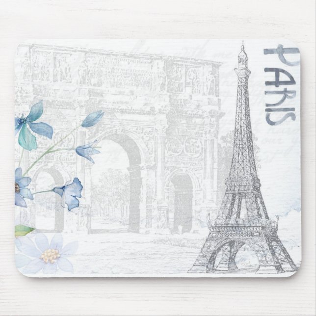Paris Vintage Mouse Mat (Front)