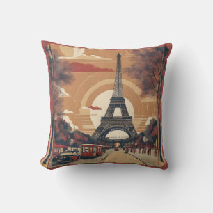 Paris vintage painting cushion
