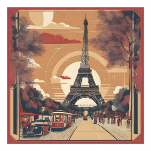 Paris vintage painting photo print