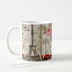 Paris vintage postcard. coffee mug