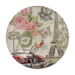 Paris Vintage: Postcard Style Cutting Board