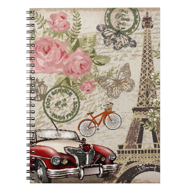 Paris Vintage: Postcard Style Notebook (Front)