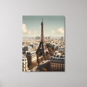 Paris vintage poster canvas print