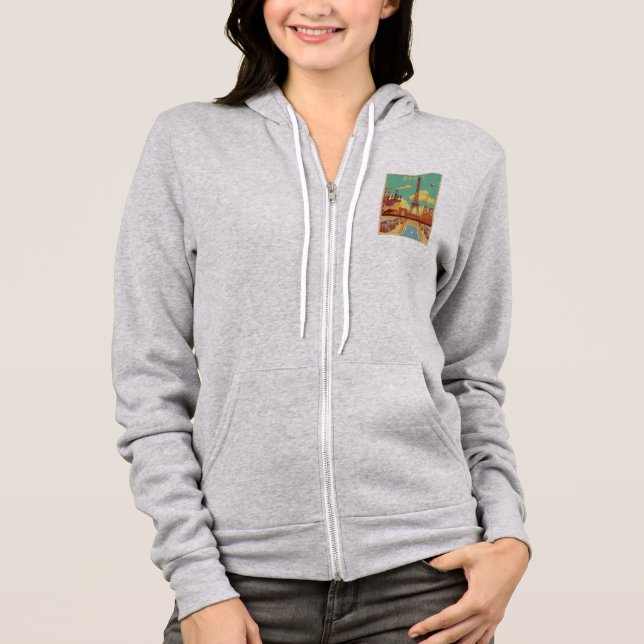 Paris vintage poster hoodie (Front)