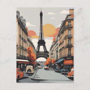 Paris vintage poster postcard