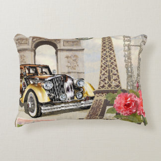 Paris vintage poster. vintage, poster, paris, old, decorative cushion