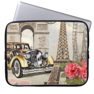 Paris vintage poster. vintage, poster, paris, old, laptop sleeve