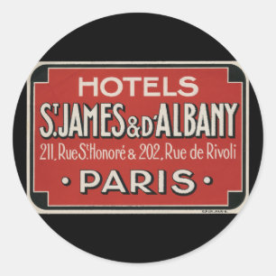 Paris Vintage Travel Luggage Label