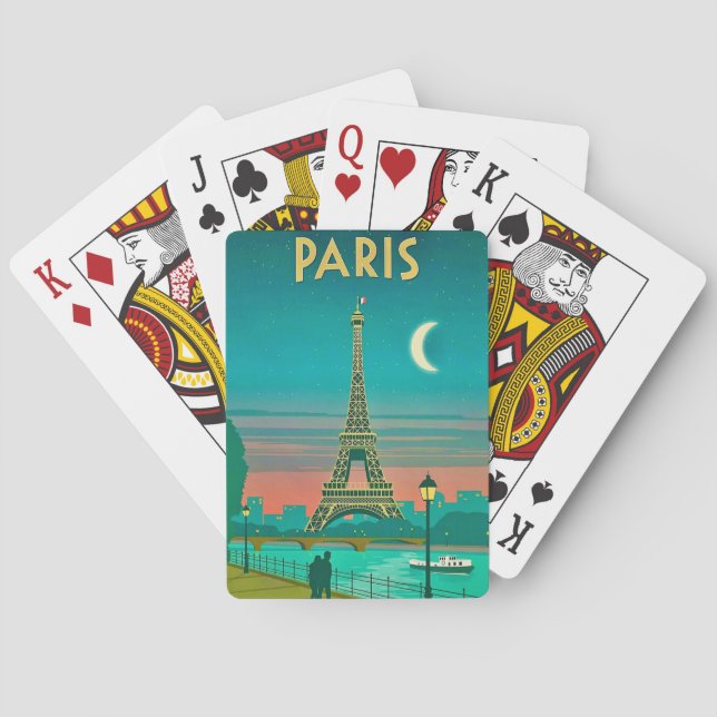 Paris Vintage Travel Playing Cards (Back)