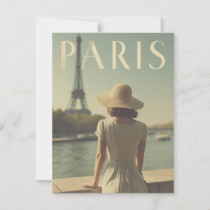 Paris vintage travel postcard