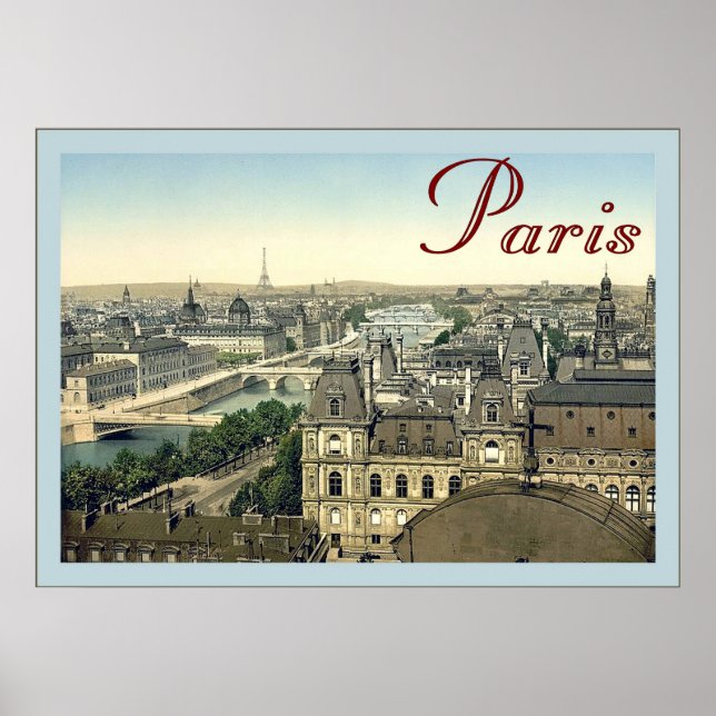 Paris ~ Vintage Travel Poster (Front)