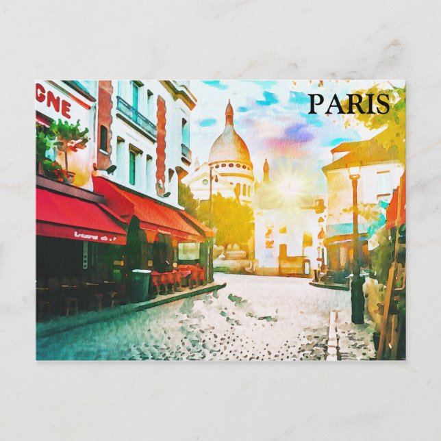 Paris Vintage Travel Tourism Add Postcard (Front)