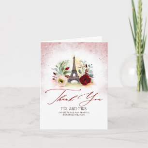 Paris Vintage Wedding Thank You