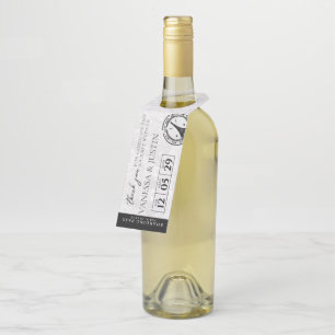 Paris Wedding Boarding Pass Bottle Tag