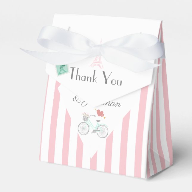 Paris Wedding Thank You Favour Box (Front Side)