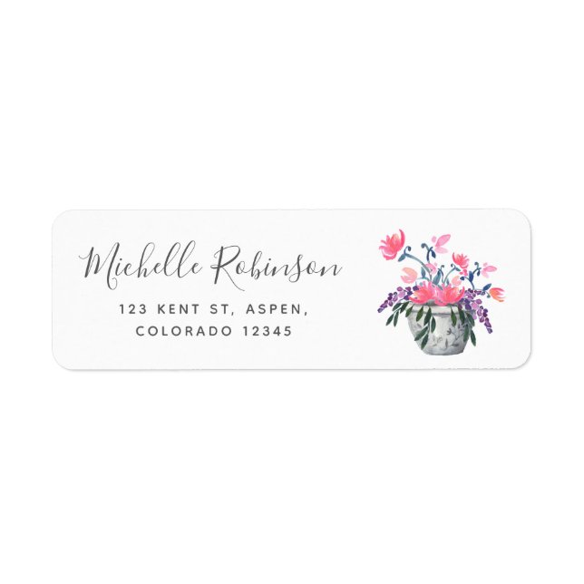 Paris Wedding watercolor wildflowers (Front)