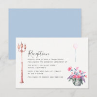 Paris Wedding watercolor wildflowers Reception