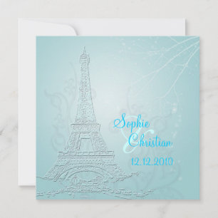 Paris, winter wedding invitations