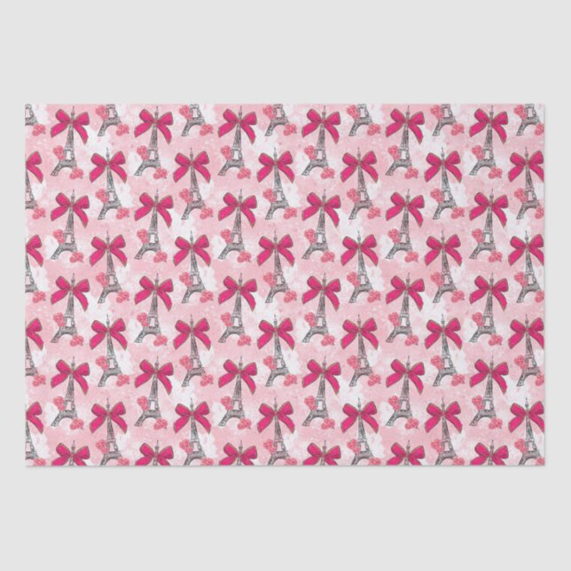 Paris With  A Bow  Tissue Paper (Front)