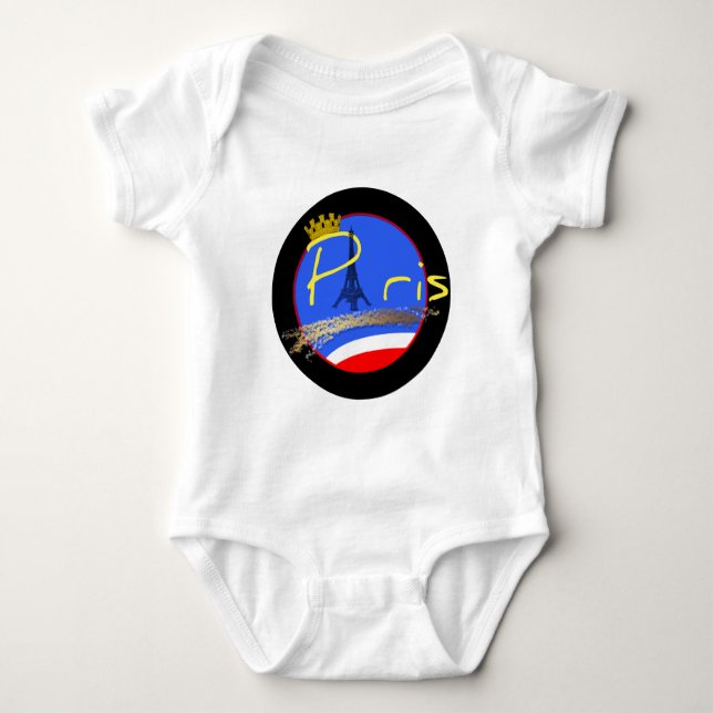 Paris with Crown - Baby Bodysuit (Front)