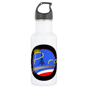 Paris with Crown Eiffel Tower Water Bottle 3