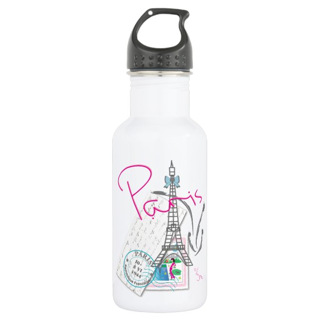 Paris with love 532 ml water bottle (Front)