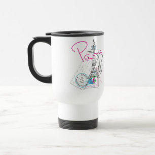 Paris with love and Eiffel tower Travel Mug