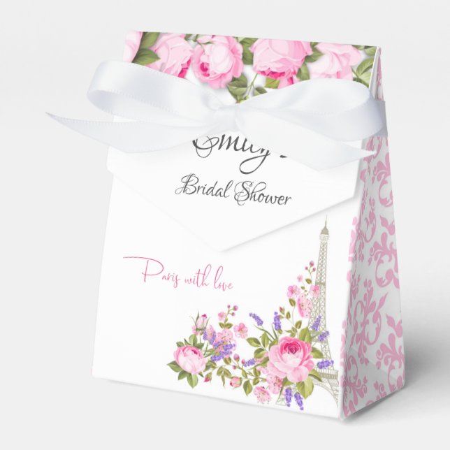 Paris with Love Bridal Shower  Favour Box (Front Side)
