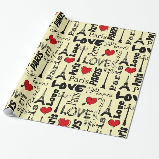 Paris Wrapping Paper (Unrolled)
