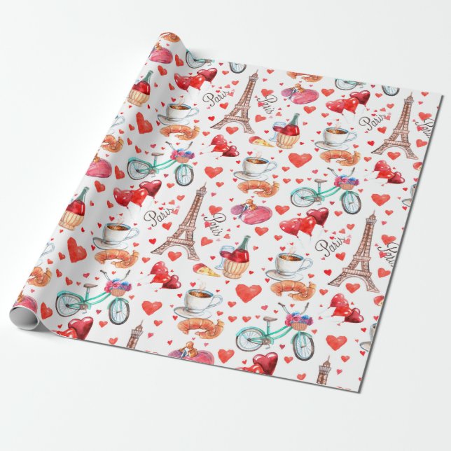 Paris Wrapping Paper (Unrolled)