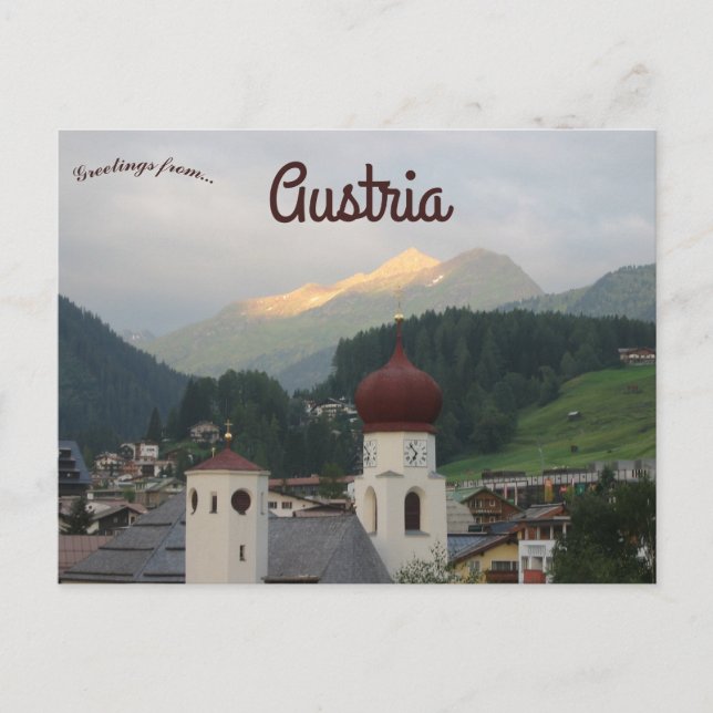 Parish Church of St. Anton am Arlberg Austria Postcard (Front)